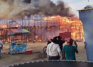 Se incendia plaza de toros en Panabá, Yucatán