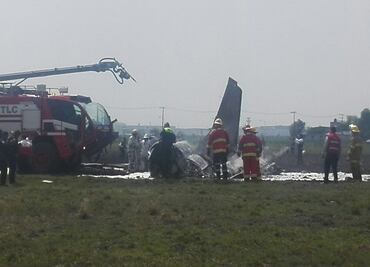 Accidente de Learjet deja un muerto en Toluca
