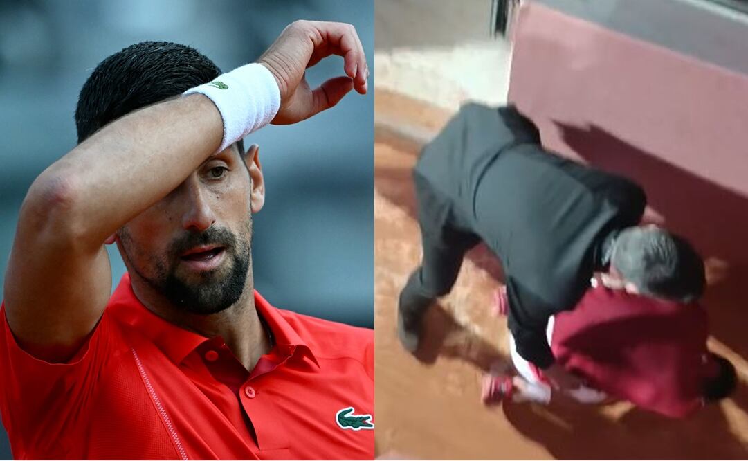 Novak Djokovic recibe un botellazo, mientras firmaba autógrafos en el Masters 1.000 de Roma - Foto: Especial