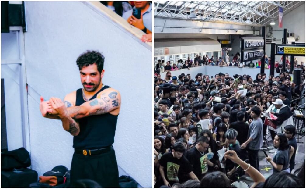 Los fanáticos del dueto y los transeúntes del Metro de CDMX disfrutaron de este improvisado show en vivo. Foto: Instagram @danielmeestasmatando