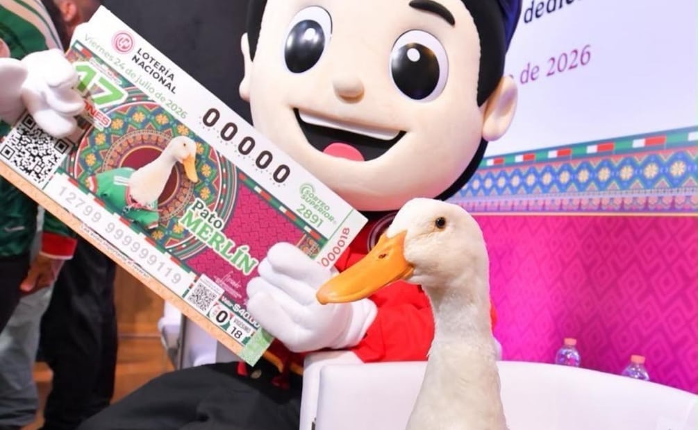El Pato Merlín ya tiene su billete conmemorativo de la Lotería Nacional (10/07/2026). Foto: Especial
