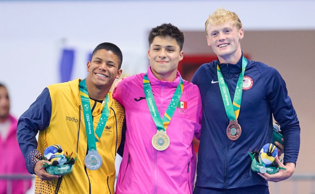 Osmar Olvera gana su segunda medalla de oro en los Juegos Panamericanos de Chile 2023 FOTO: Twitter: @COM_Mexico
