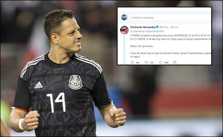 Chicharito explota y le presume sus goles a un aficionado en twitter