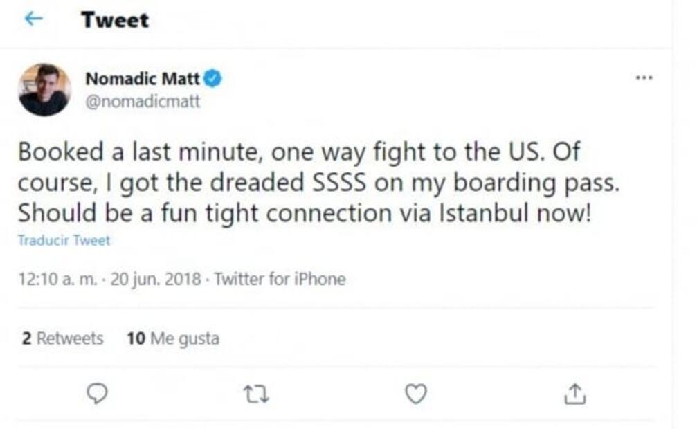 SSSS: el código que nadie quiere ver en su pase de abordar