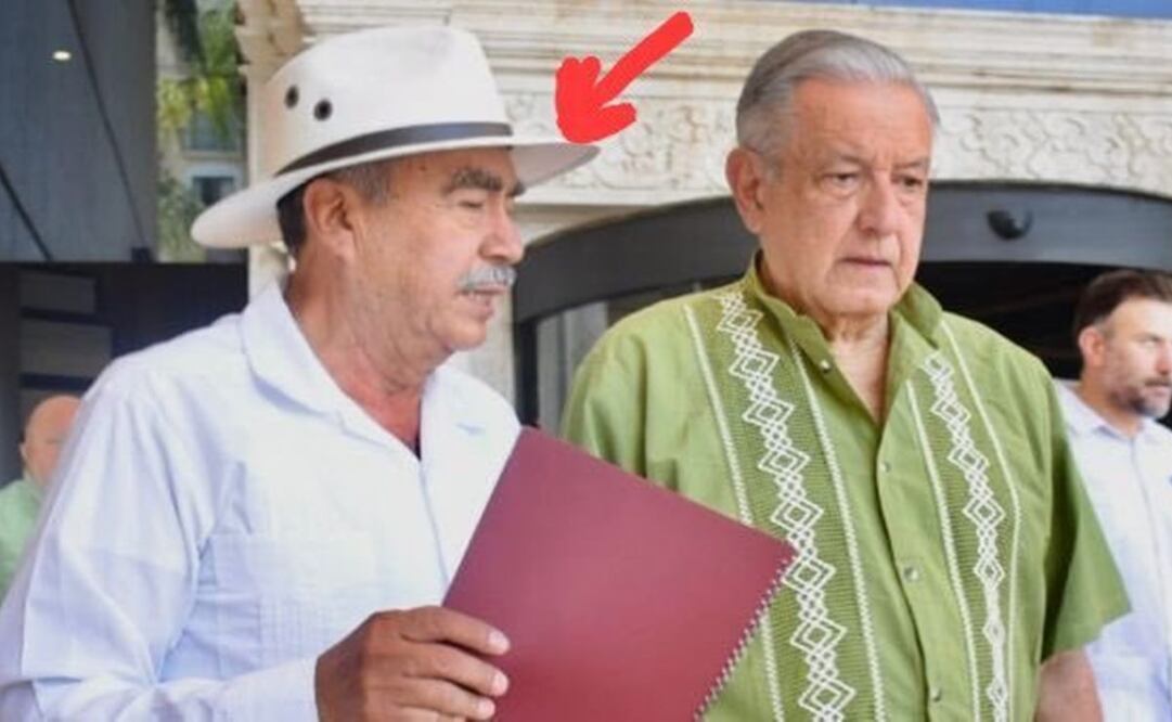 Especulan sobre fotografía de AMLO en compañía de Javier de la Vega Velázquez, a quien confundieron con el abogado del Chapo. Foto: Twitter @DiogenesCinico2
