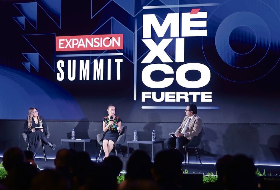 Claudia Sheinbaum habló de la propuesta de seguridad que le plantearon tras participar en el foro Expansión Summit 2023. Foto: Especial
