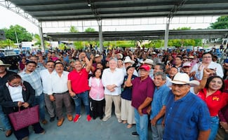 Rafael Marín reivindica a fundadores de Morena; promete impulsar al campo y a la Ribera del Río Hondo