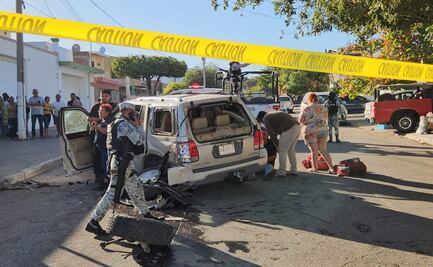 Vehículo de la GN choca contra camioneta de lujo en Culiacán; resultan heridos 4 elementos y un matrimonio