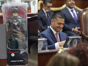 No es un pájaro ni un avión, es ¡Súper Harfuch!; así luce el muñeco del exsecretario de Seguridad