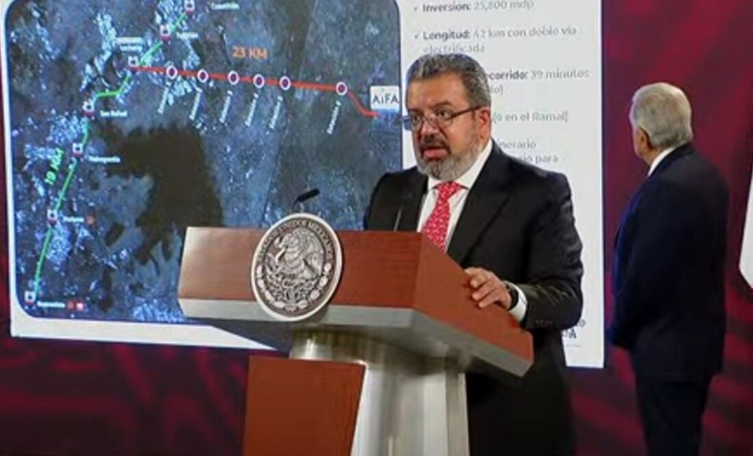 Jorge Nuño Lara, secretario de Infraestructura, Comunicaciones y Transportes, informó que se invertirán 25 mil 800 millones de pesos en la construcción del Ferrocarril Suburbano