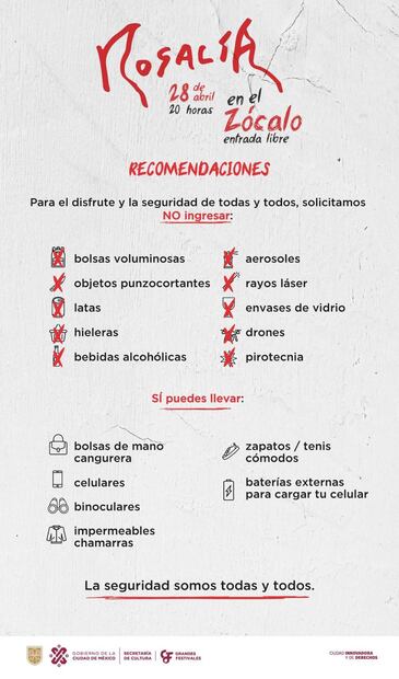 Rosalía en el Zócalo