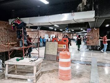 Arreglan goteras en la Línea 2 del Metro