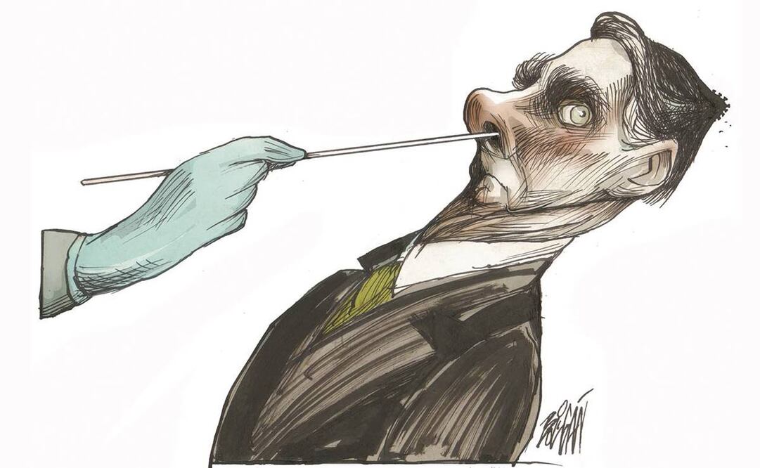 Jair Bolsonaro, presidente de Brasil. Ilustración: Boligán