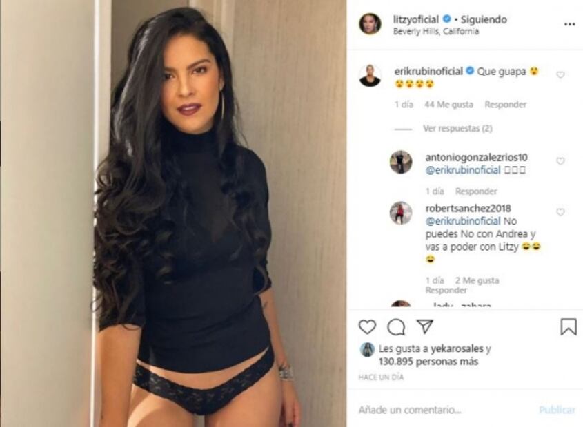 Erik Rubín chulea foto de Litzy en lencería