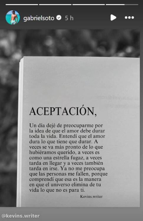 Gabriel Soto comparte esta reflexión tras anunciar su separación de Irina Baeva.