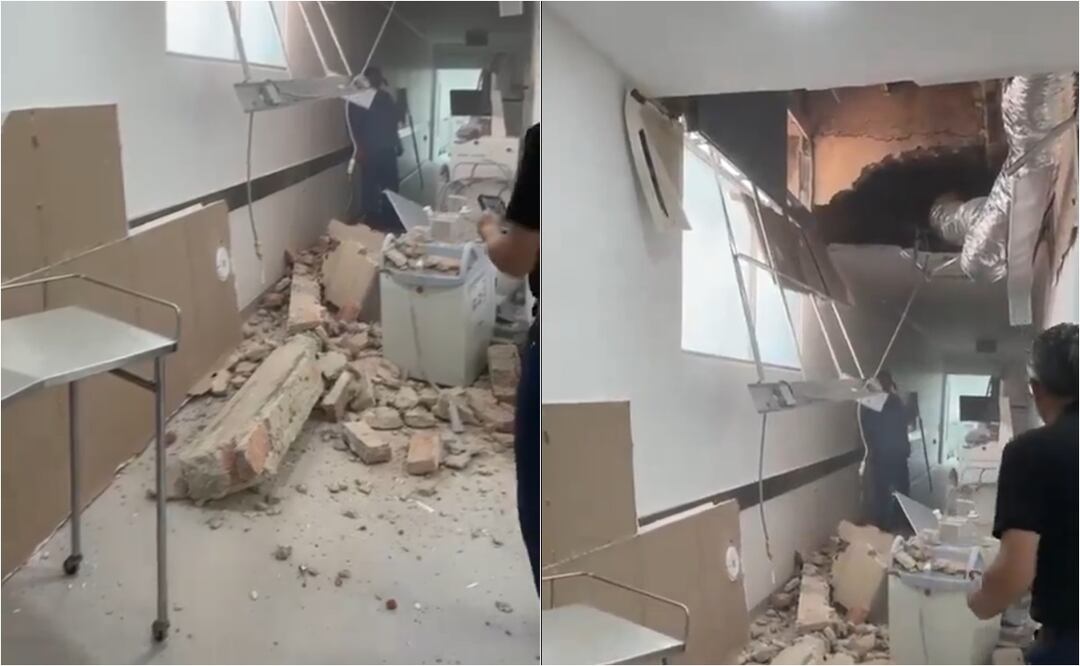 Se reporta derrumbe en Hospital General de Zona 89 del IMSS en Guadalajara. Foto: Captura de pantalla