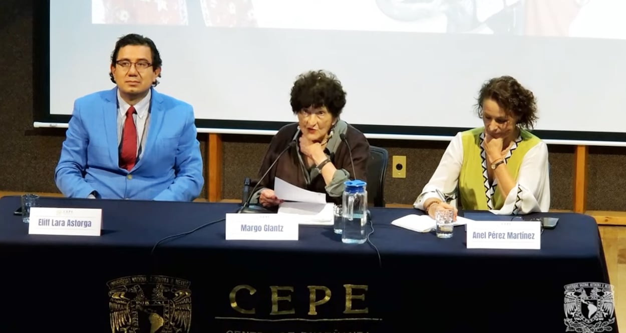 Margo Glantz ofreció el conversatorio "Los viajes de Margo".
Foto: Especial