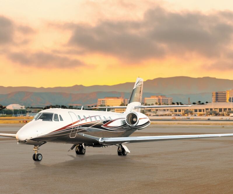 Imagen de un Cessna Citation 680 Sovereign como el que pretende subastar Pemex y que se usaba para trasladar a funcionarios. Foto/ESPECIAL