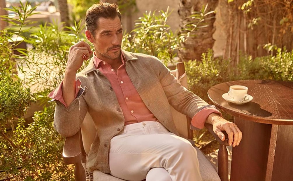 “The Journey of a Man” es la campaña de la colección de esta temporada, protagonizada por David Gandy. Foto: Cortesía Hackett London