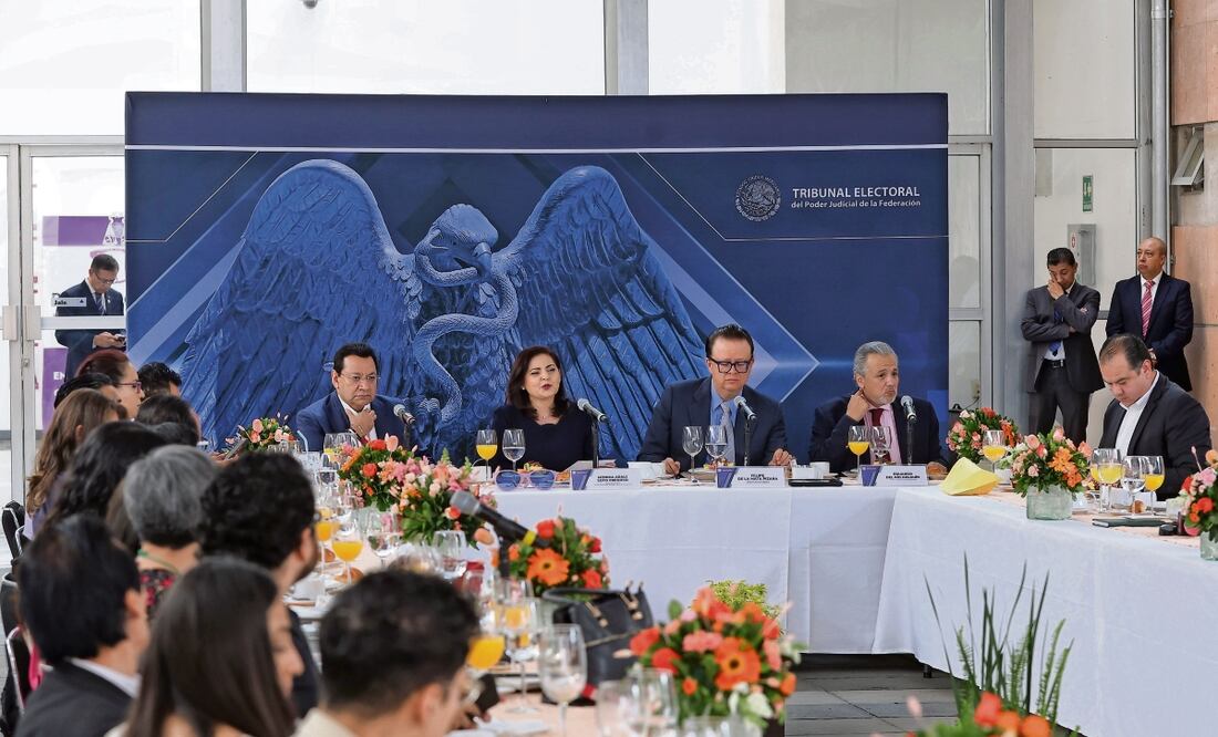 Los magistrados del Tribunal Electoral señalaron en conferencia que luego de que el Senado omitió nombrar a dos integrantes, ellos deberán designar a uno conforme a la ley Foto: Fernanda Rojas EL UNIVERSAL
