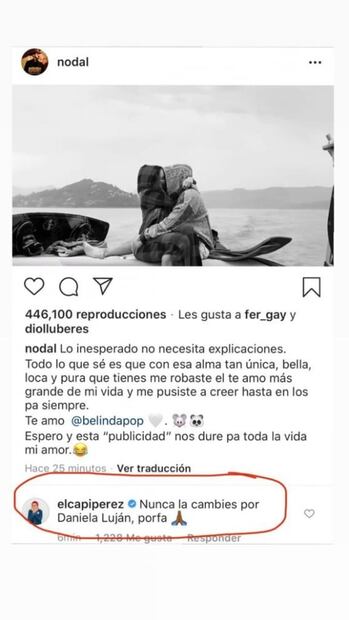 A Christian Nodal no le hizo gracia el Capi Pérez