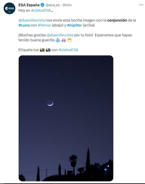 FOTOS: Así se vio la conjunción de la luna, Júpiter y Venus, en México y el mundo 