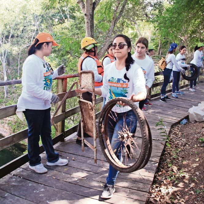Según el coordinador del grupo de espeleobuceo, en total han logrado limpiar este año alrededor de 15 cenotes. Especial