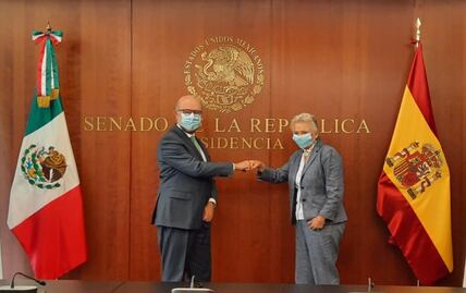 Destaca Sánchez Cordero y embajador de España nexos históricos entre ambos países