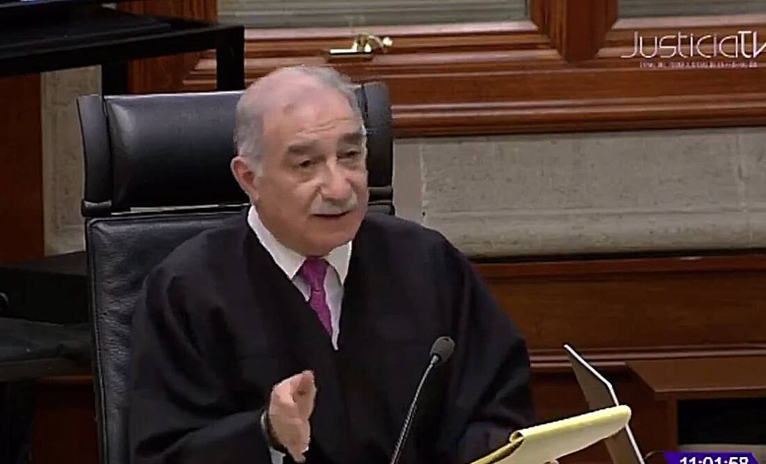 Ministro Alberto Pérez Dayán vota en contra del proyecto para modificar la reforma judicial este 5 de noviembre. Foto: Captura de pantalla
