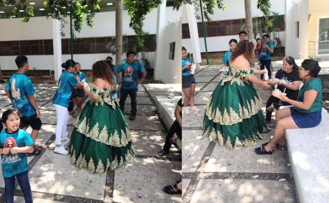 Milena celebra sus XV años con noble causa en Mérida, Yucatán; regala comida a familiares de pacientes del IMSS.
Foto: Especial.