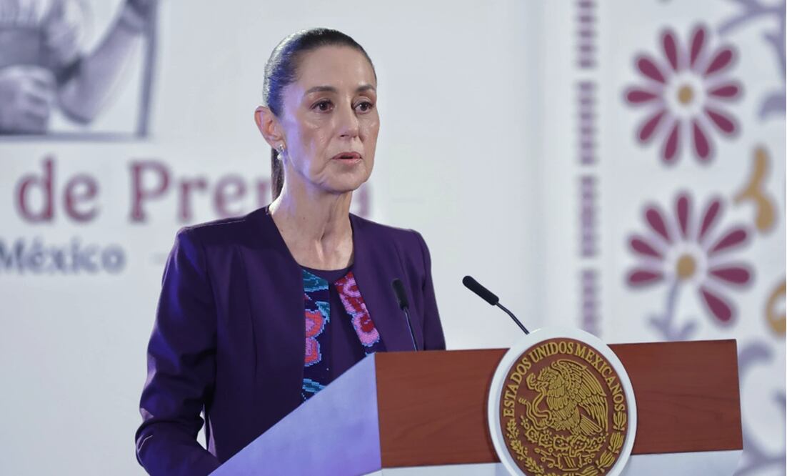 Claudia Sheinbaum en su conferencia del miércoles 9 de octubre. Foto: Fernanda Rojas/EL UNIVERSAL