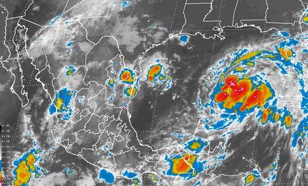 Prevén tormentas en el sureste de México