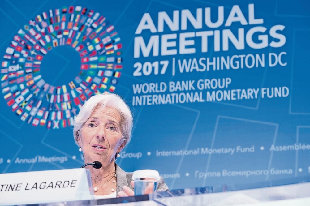 Christine Lagarde exhortó a que todos los países combatan la corrupción y el cambio climático. Además, pidió garantizar que continúe el repunte comercial que se ha visto en los últimos años. (CORTESÍA)