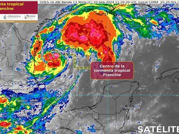 Tormenta tropical Francine podría convertirse en huracán frente a las costas de Tamaulipas