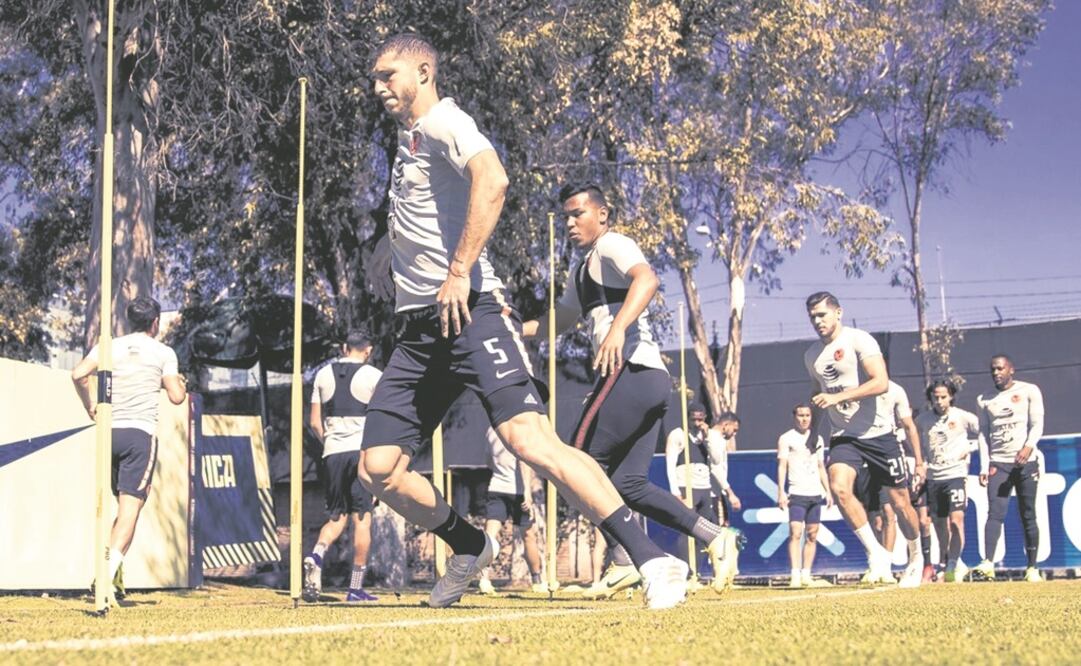 En las instalaciones del Nido de Coapa entrenaron los americanistas. Foto: TWITTER CLUB AMÉRICA