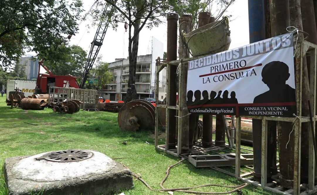 Los vecinos han manifestado su rechazo a las obras a realizarse en Mixcoac (Foto: El Universal / Luis Cortés)