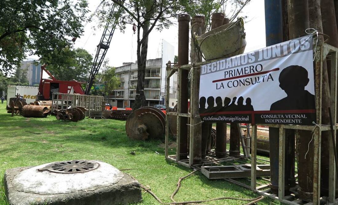 Los vecinos han manifestado su rechazo a las obras a realizarse en Mixcoac (Foto: El Universal / Luis Cortés)