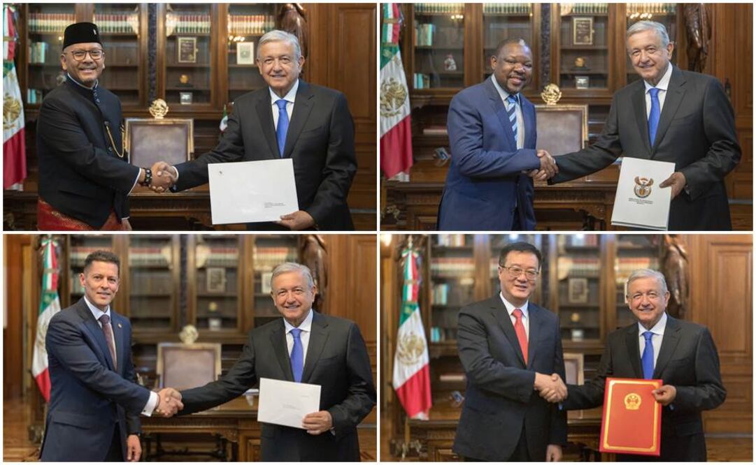 AMLO recibe a nuevos embajadores de Indonesia, Sudáfrica, Nicaragua y China