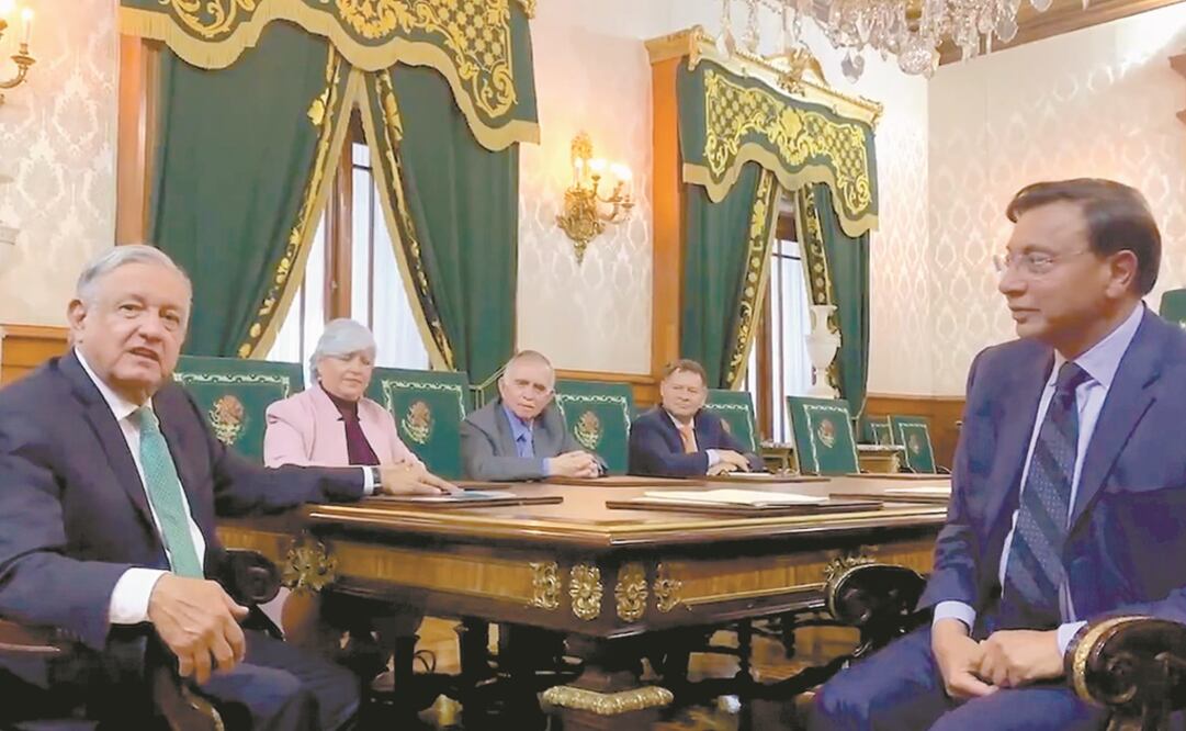 El empresario Lakshmi N. Mittal señaló que López Obrador le da mucha confianza y seguridad para invertir más en México. Foto: TOMADA DE VIDEO