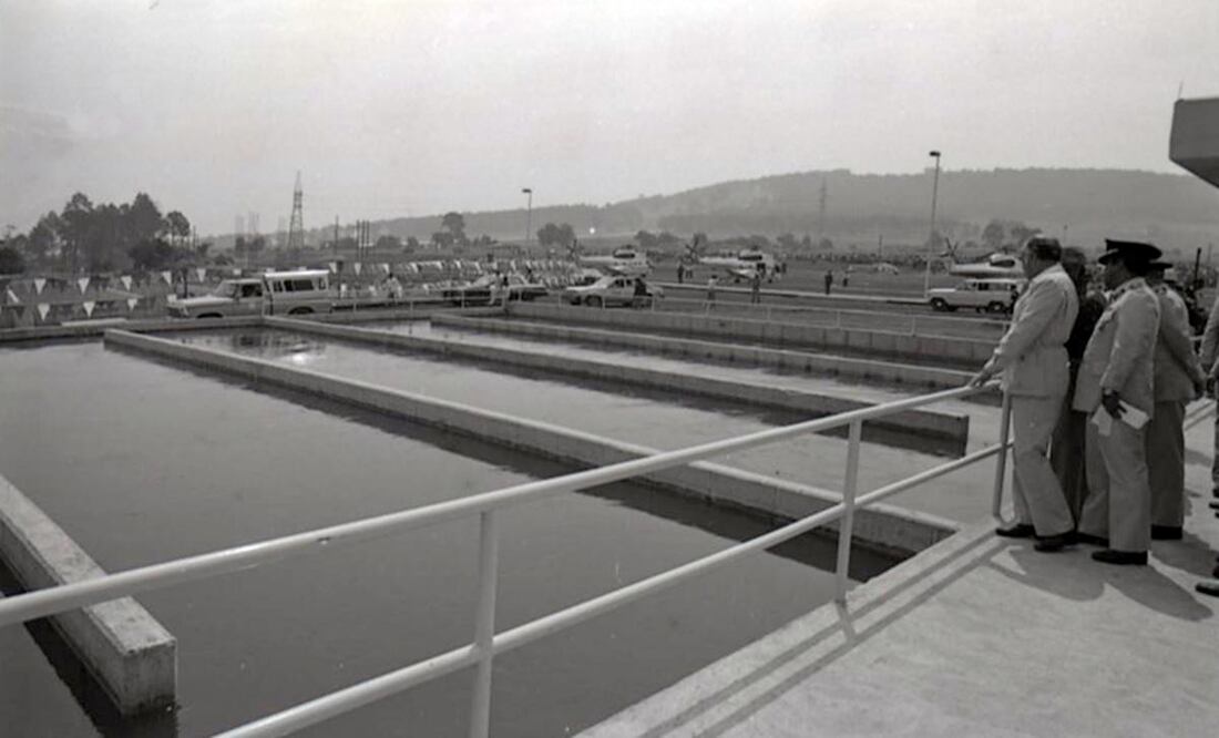 El presidente José López Portillo y el gobernador del estado de México, Alfredo del Mazo González, encabezaron la inauguración del Sistema Cutzamala, un proyecto titánico en su tipo y época. Archivo EL UNIVERSAL.