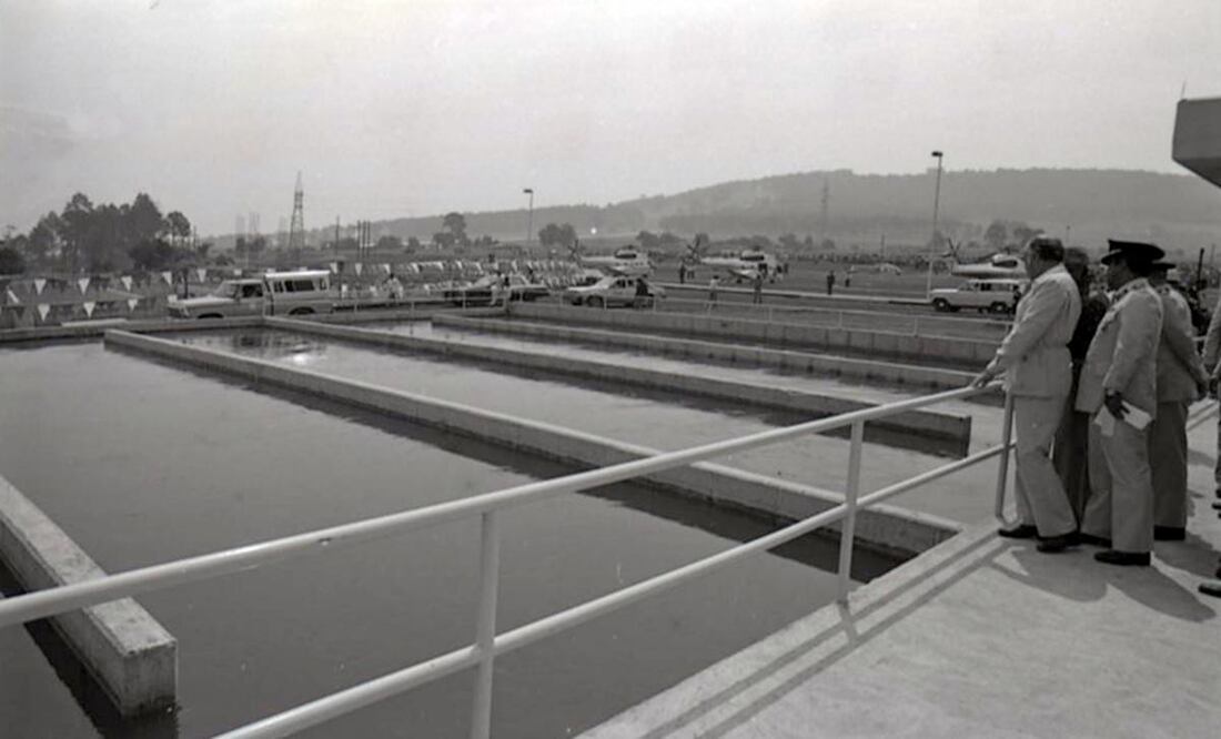 El presidente José López Portillo y el gobernador del estado de México, Alfredo del Mazo González, encabezaron la inauguración del Sistema Cutzamala, un proyecto titánico en su tipo y época. Archivo EL UNIVERSAL.