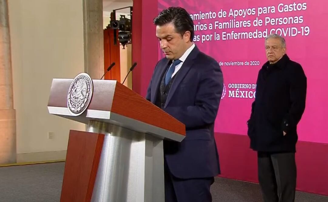 El director del IMSS, Zoé Robledo, detalló en qué consiste el apoyo para gastos funerarios. Foto: Captura de pantalla