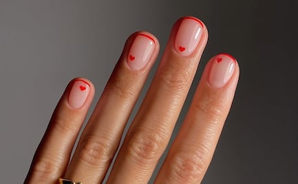 Ideas de uñas minimalistas para celebrar San Valentín en 2025