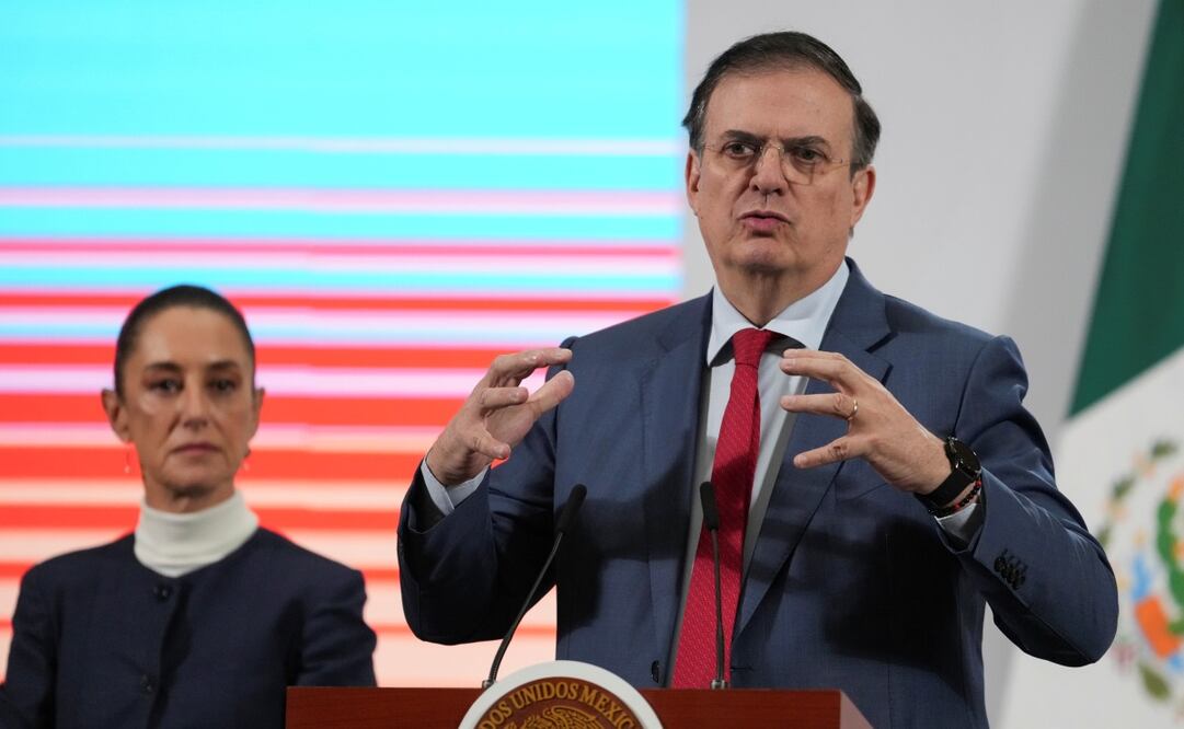 Marcela Ebrard, secretario de Economía, durante la mañanera del 3 de febrero del 2025. Foto: AP