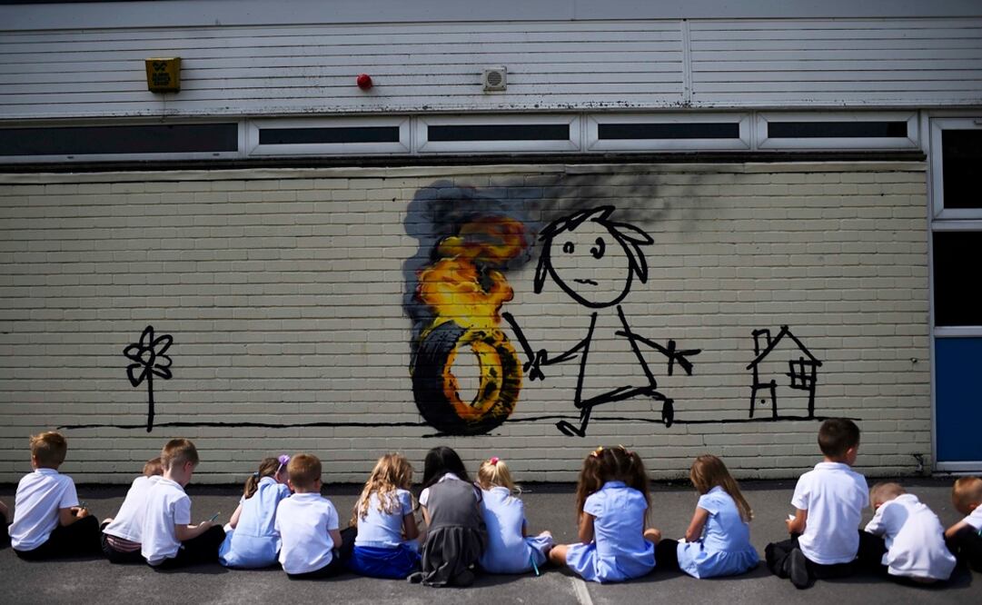 Las obras de Banksy han aparecido en diversas partes del mundo. Foto: Archivo
