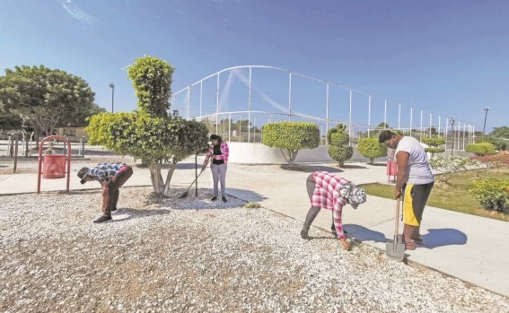 Migrantes reciben casi 5 mil pesos al mes por limpiar espacios públicos en Oaxaca