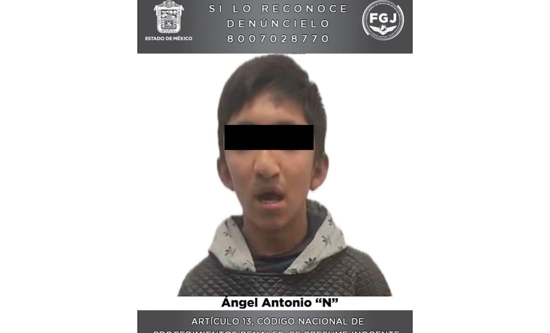 Ángel Antonio N, detenido por presunta participación en el secuestro de trabajadores de bodega de pollo en Toluca. FOTO: FGJ