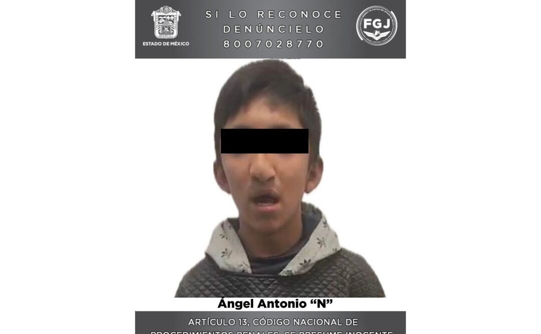 Ángel Antonio N, detenido por presunta participación en el secuestro de trabajadores de bodega de pollo en Toluca. FOTO: FGJ