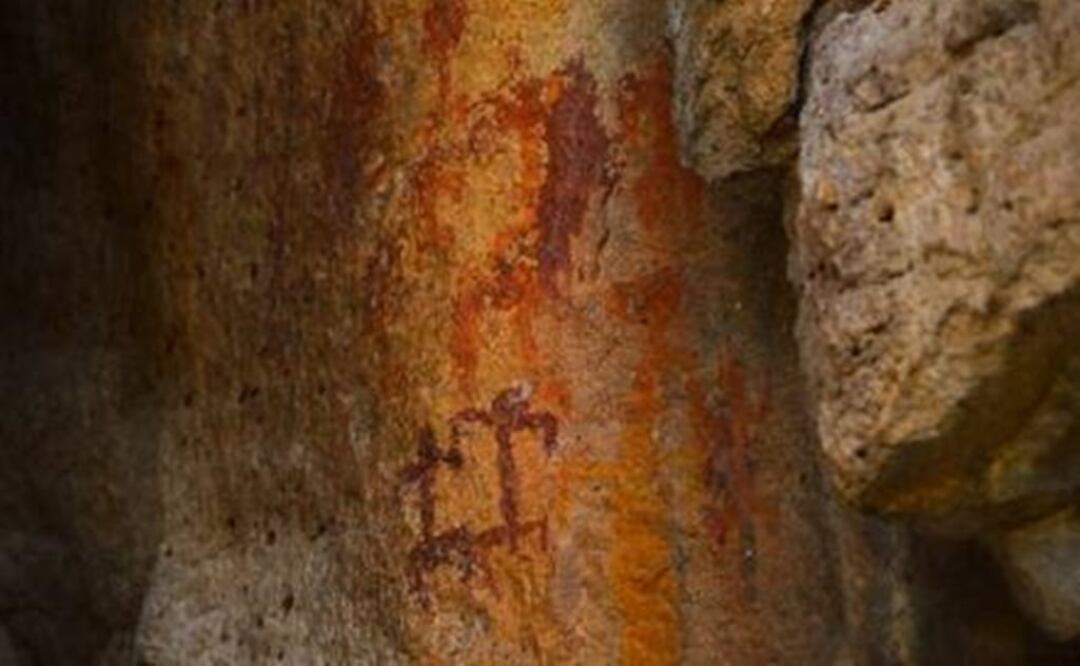 Cave painting at Arroyo Seco archaelogical site - Photo: Courtesy of the INAH