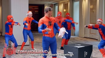VIDEO: Tom Holland pierde concurso de dobles de Spider-Man; Zendaya e Ibai Llanos son jueces⁠